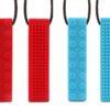 blue and red brick necklace