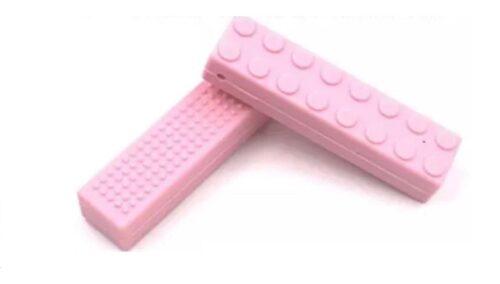 pink chew necklace lego style
