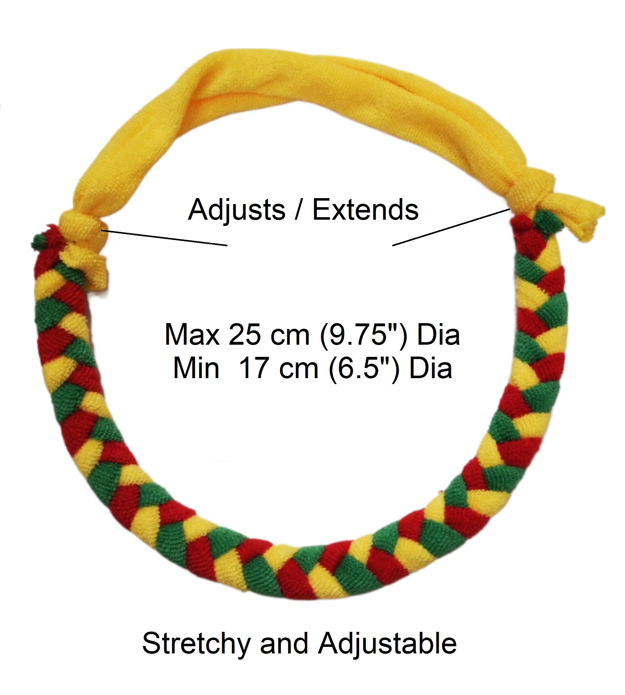 fabric chew necklace sizes